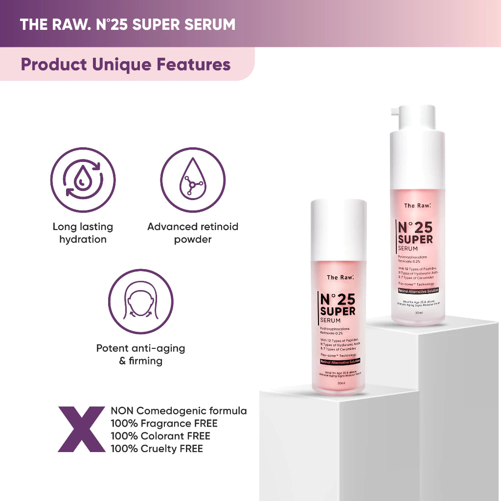 N°25 Super Serum | Retinol Alternative Solution - Aging Signs Reducer Serum